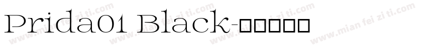 Prida01 Black字体转换